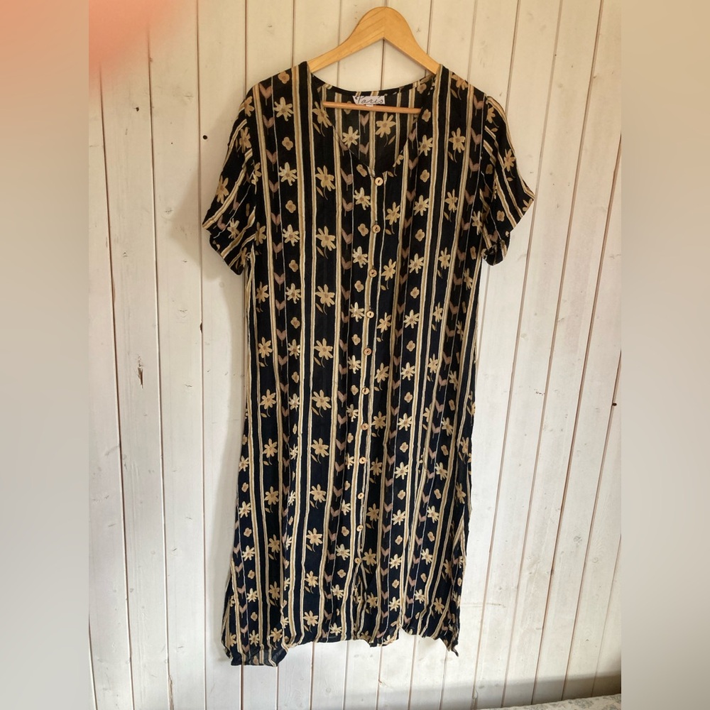 Cato Black and Cream Sundress Casual Maxi